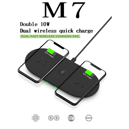 Dual-seat Wireless Charger Dual 10W Fast Charge