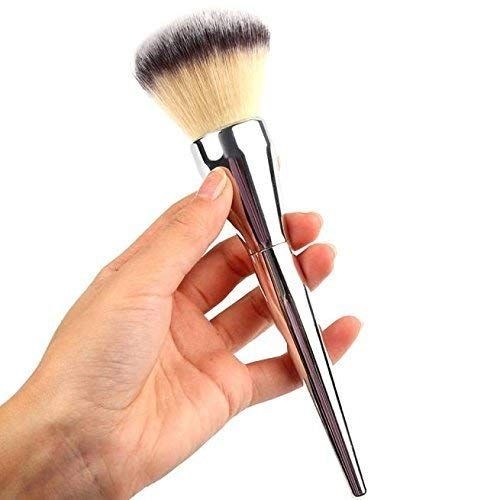  Soft Bristle Makeup Brush Tool- Silver,Black, Pack of 1