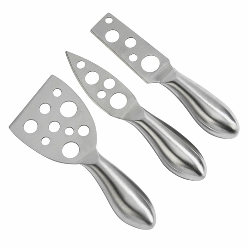 Creative Gifts 015331 5.5 in. Stainless Steel 3 Piece Cheese Set