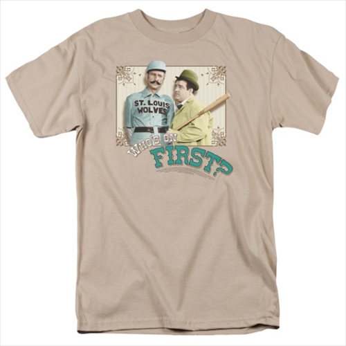 Abbott & Costello-Whos On First - Short Sleeve Adult 18-1 Tee, San