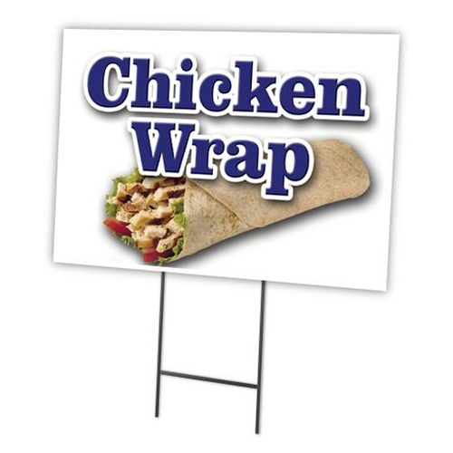 SignMission C-2436-DS-Chicken Wrap 24 x 36 in. Chicken Wrap Yard Sign 