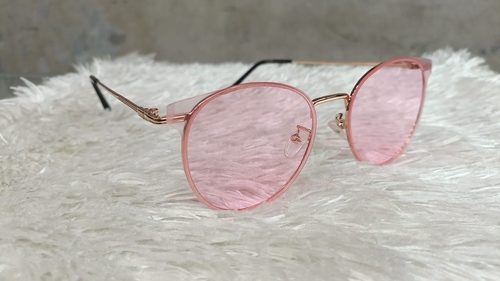 Uv Protection Ultra Lightweight Rectangular Polarized Sunglasses-Pink