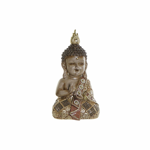 Decorative Figure DKD Home Decor 14 x 12 x 26 cm Golden Brown Buddha