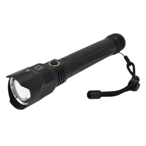 ZOOMABLE METAL LED TORCH 5 Modes Flashlight, Super Bright 200 W LED