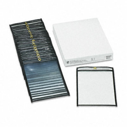 C-Line 46069 Shop Ticket Holders  6 x 9  Clear Front and Back with Bla