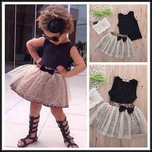 2016 Newest Baby Kids Girls Black Sleeveless Round