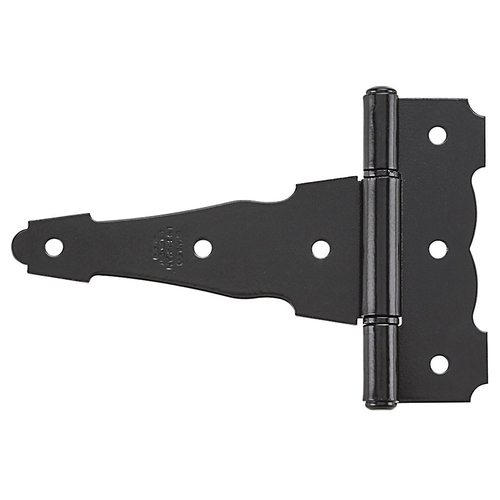 National Hardware N109-041 4 in. Black Ornamental & Reversible T Hinge