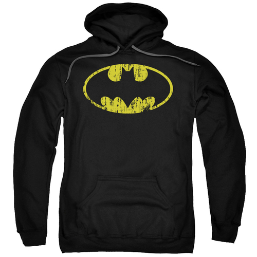 Trevco BM1387-AFTH-7 Batman & Classic Logo Distressed Adult Pull-Over 