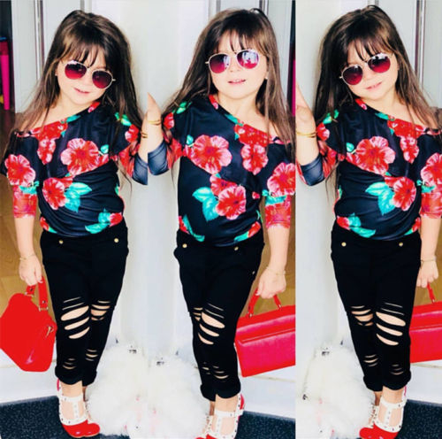 Fashion Kids Baby Girls Clothes Outfits Girls