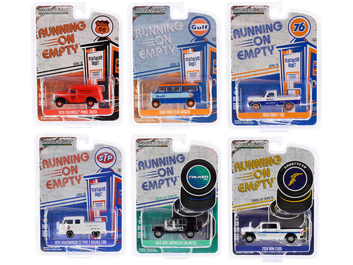 \Running on Empty\" 6 piece Set Series 10 1/64 Diecast Model Cars by