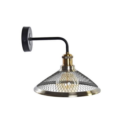 Wall Lamp DKD Home Decor Black Golden Metal 220 V 50 W (27 x 28 x 28