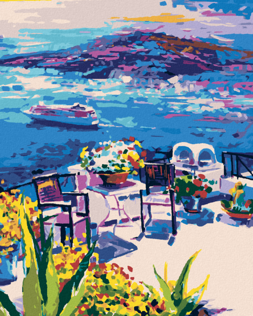 Paint by Numbers - TERRACE ON SANTORINI