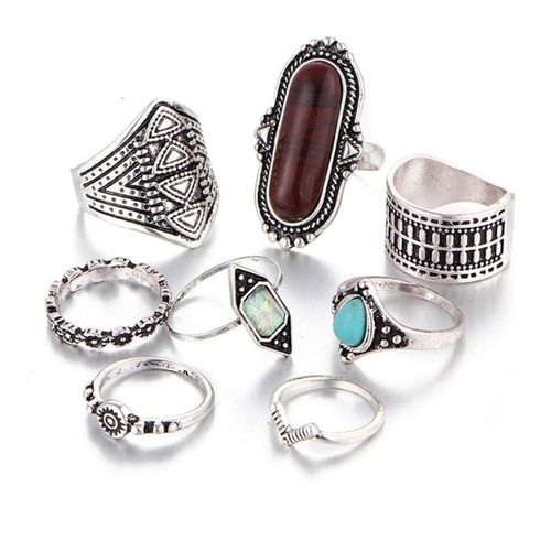 Fashion Vintage Women's Boho Crystal Flower