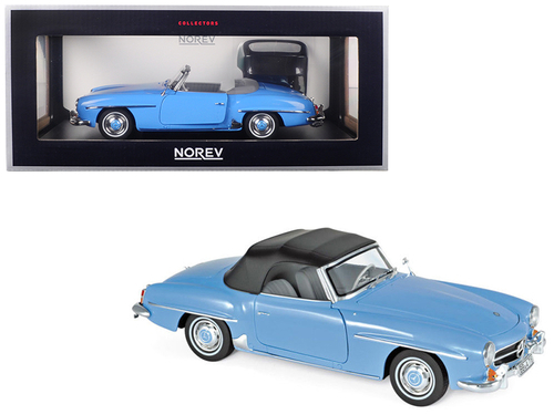 1957 Mercedes Benz 190 SL Cabriolet Blue 1/18 Diecast Model Car by