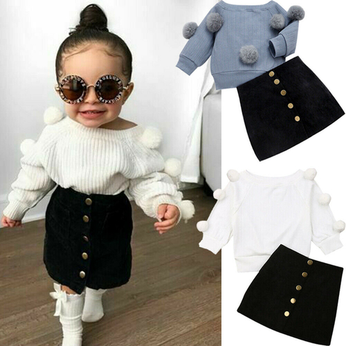 1 6Y Autumn Toddler Baby Kids Girls Clothes Sets