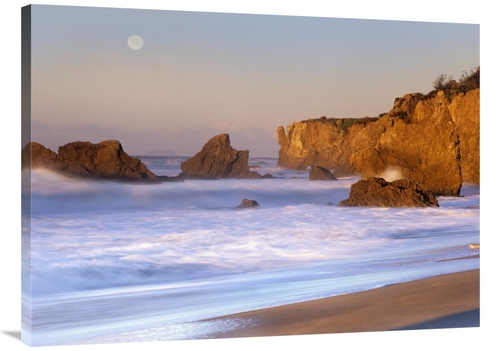 Global Gallery GCS-396443-3040-142 30 x 40 in. Seastacks & Full Moon a