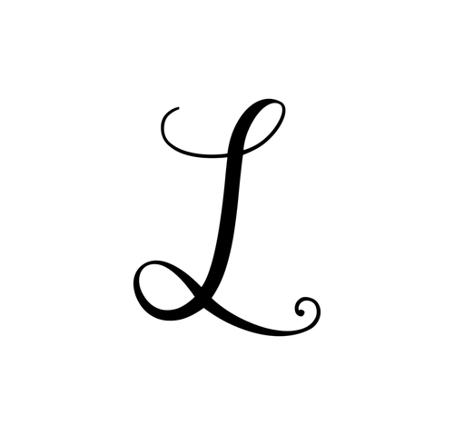 Precision Metal Art INITIAL-L-24BLK 24 in. Initial Monogram Letter L S
