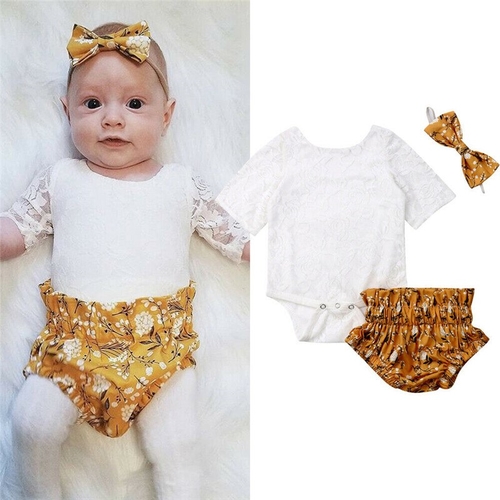 Lovely Newborn Infant Baby Girl Summer Outfits