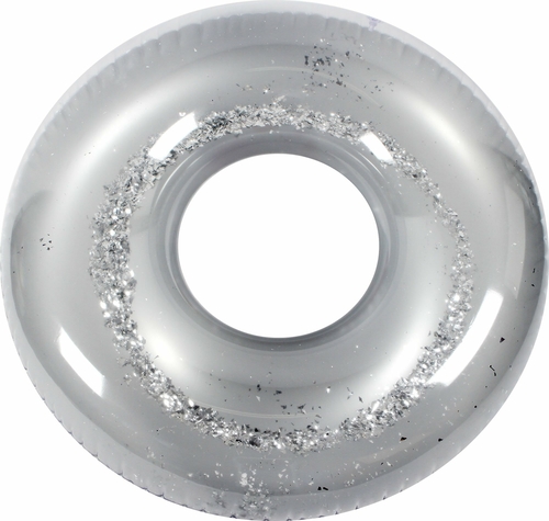 Metallic Silver Glitter Swim Ring