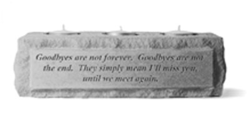 Kay Berry 05120 Goodbyes Are Not...3 Light Votive Holder