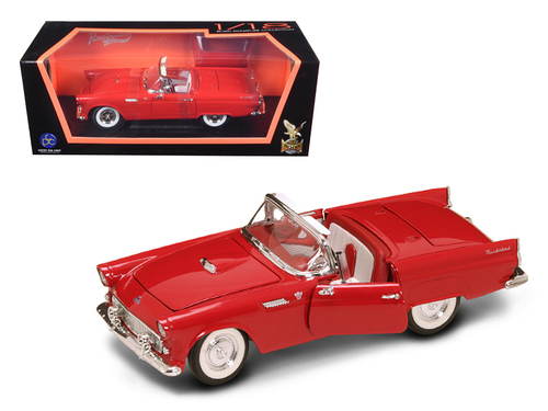 1955 Ford Thunderbird Red With Red Roof 1/18 Diecast Model Car by Road
