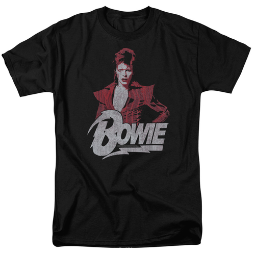 Trevco BOWIE103-AT-8 David Bowie & Diamond David Short Sleeve Cotton A
