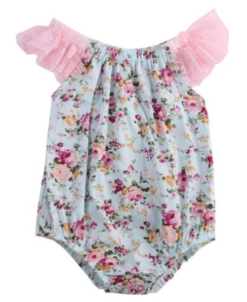 Newborn Infant Baby Girl Jumpsuit Bodysuit Floral