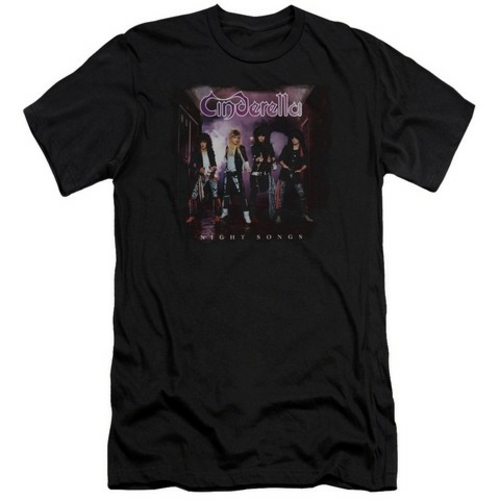 Trevco Cinderella-Night Songs - Short Sleeve Adult 30-1 Tee - Black&#4