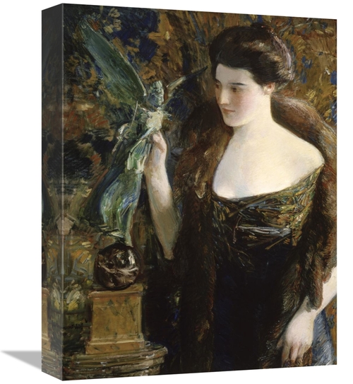 Global Gallery GCS-277860-16-142 16 in. Young Woman & Statue Art Print