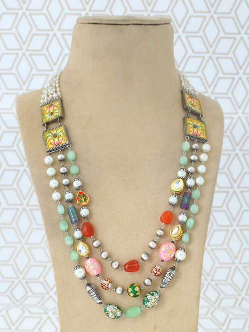 Jewellery for Women Aghani Tribal Oxidised Necklace for Women & Girls