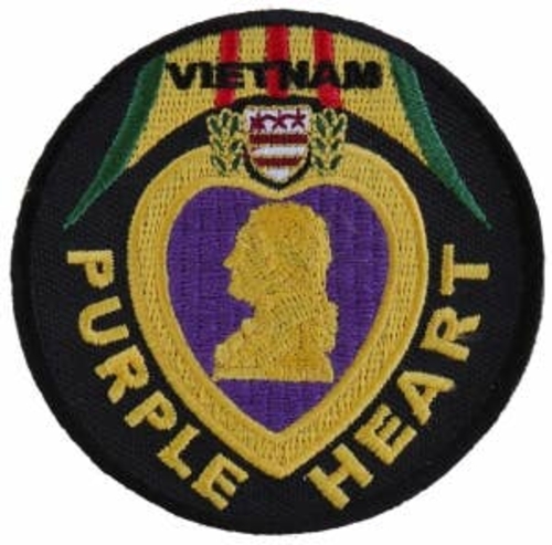 3 Inch Cloth  Patch Vietnam-Purple-Heart-Patch
