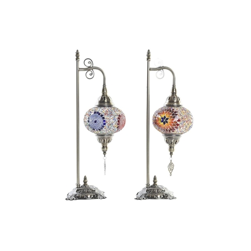 Desk lamp DKD Home Decor 23 x 15 x 53 cm Crystal Silver Metal 220 V 50