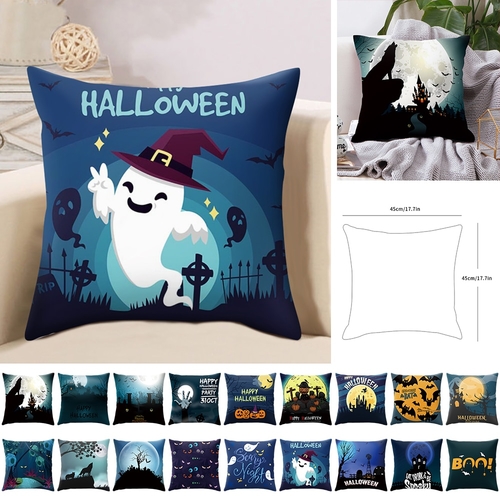 DIDIHOU Halloween Cushion Cover Ghost Castle Eyes