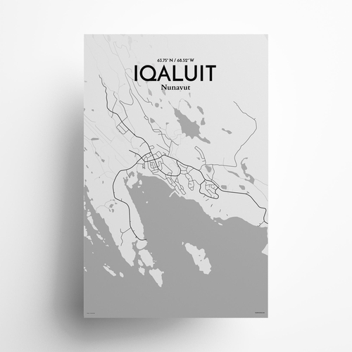 Iqaluit City Map Poster