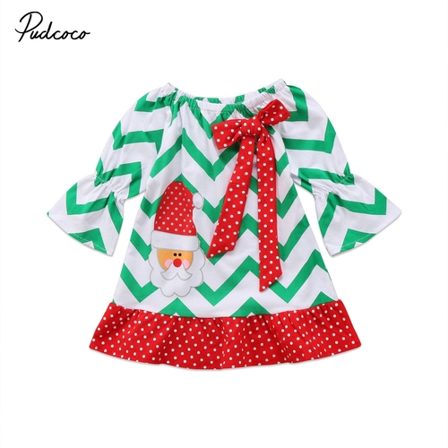 2017 Little Girls Cute Christmas Dresses Toddler