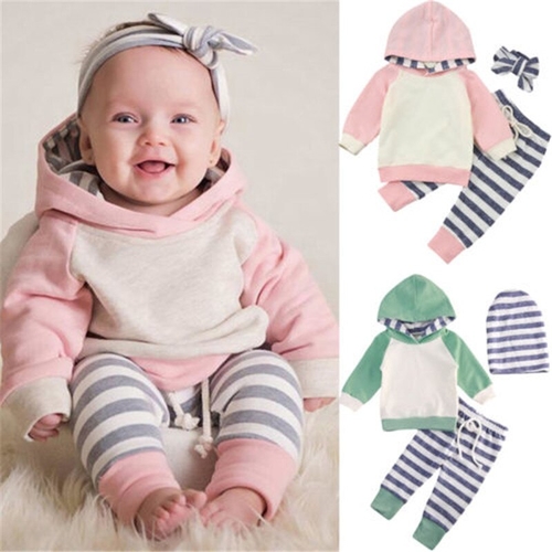3pcs Newborn Toddler Cute Baby Boy Girl Clothes
