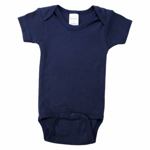 Bambini LS-0187 Interlock Short Sleeve Bodysuit, Navy - Large