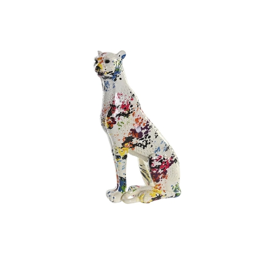 Decorative Figure DKD Home Decor White Multicolour Leopard Modern 16 x