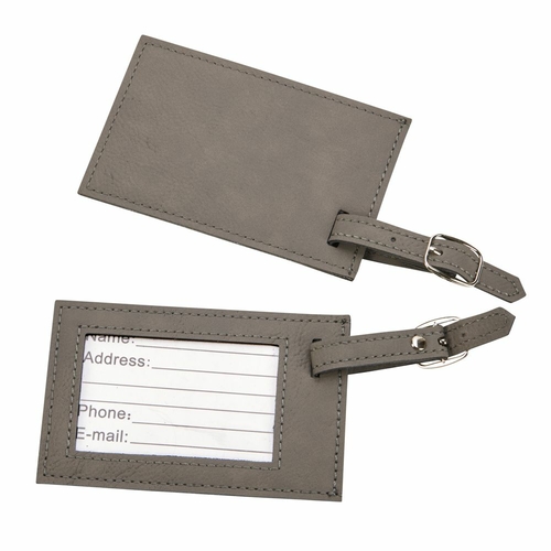 Creative Gifts International 002763 Leatherette Luggage Tag, Grey