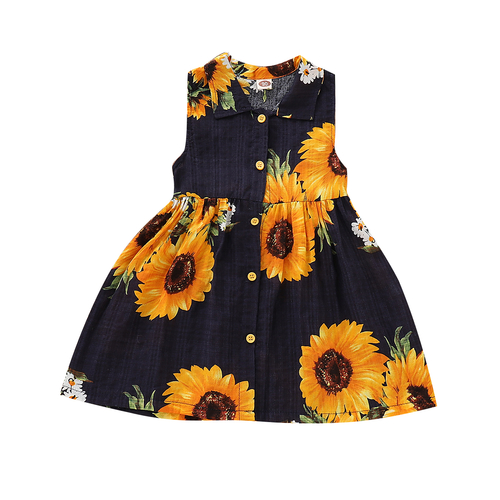 UK Toddler Kids Baby Girls Sunflower Princess