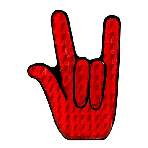 Rock on Hand Sign Float