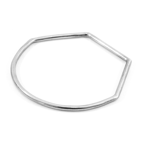 Rowe Half Circle Geometric Silver Bangle