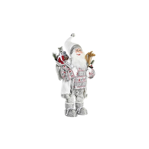 Christmas bauble DKD Home Decor Father Christmas White Red Grey PVC