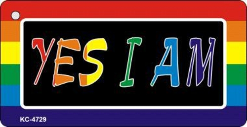 Smart Blonde KC-4729 Yes I Am Rainbow Designs Novelty Key Chain