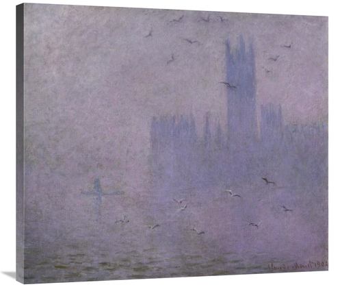 Global Gallery GCS-278704-36-142 36 in. Seagulls - The River Thames & 