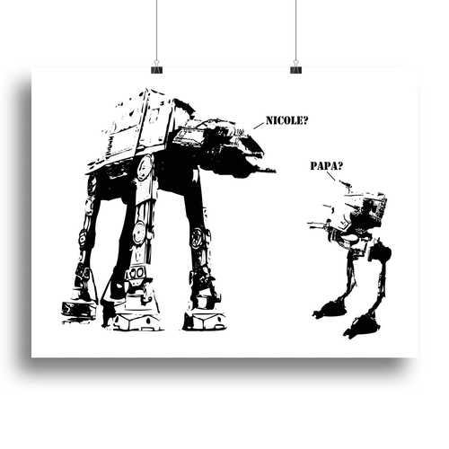 Banksy Atat Canvas Print or Poster