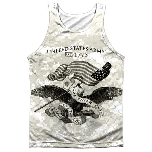 Trevco AR143-TKPP-5 Army & Union-Adult 100 Percent Poly Tank Top T-Shi