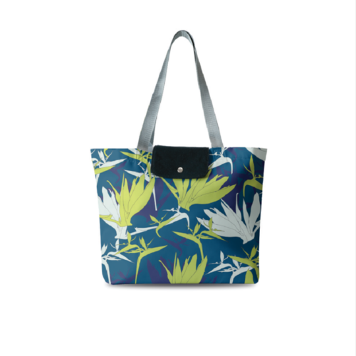 Main Blue Bird of Paradise Foldable Tote Bag image