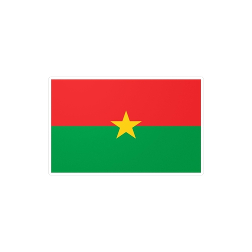 Autocollant Drapeau du Burkina Faso en plusieurs tailles