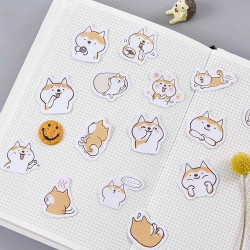 45PCS/PACK Cute Dog Shiba Inu Sticker